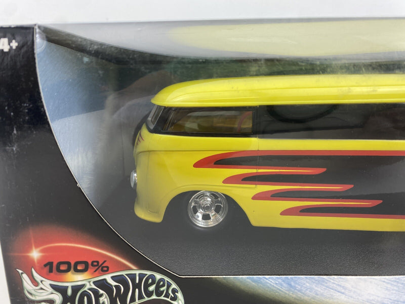 100% Hot Wheels "Customized VW Drag Bus"  Yellow And Black In Box 2000 Mattel