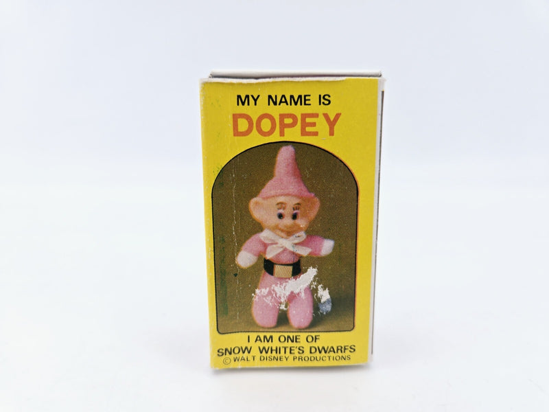 Vintage William Bean WALT DISNEY DOPEY Mini Matchbox Beanie Toy Doll Box 1974