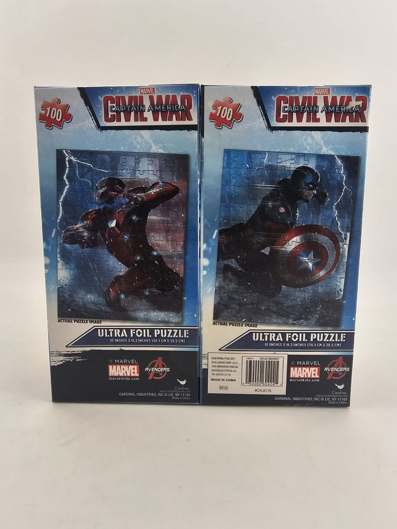 Marvel Captain America Civil War (VS Series) Ultra Foil 2 Puzzle Pack NEW 100 Pc
