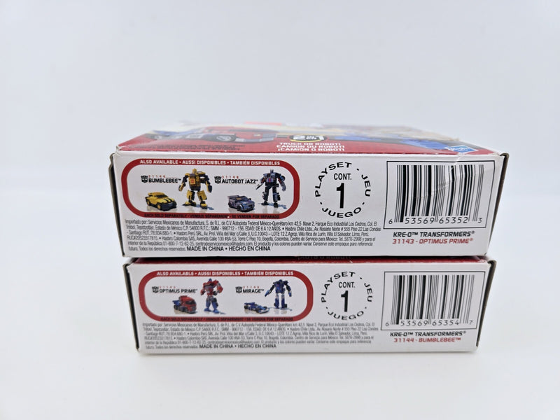 Kreo Kre-o Transformers Optimus Prime and Bumblebee 31143 31144 2 In 1 Figures