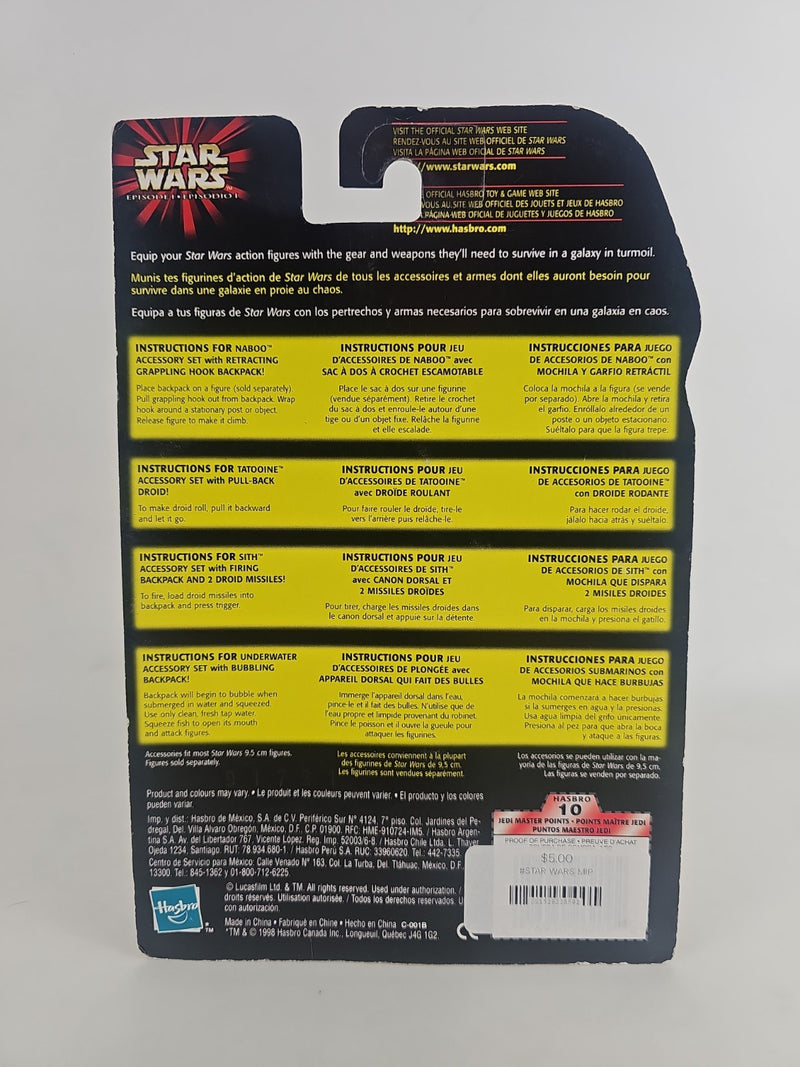 1998 Star Wars TATOOINE ACCESSORY SET-With Pull-Back Droid Episode 1 Figure New