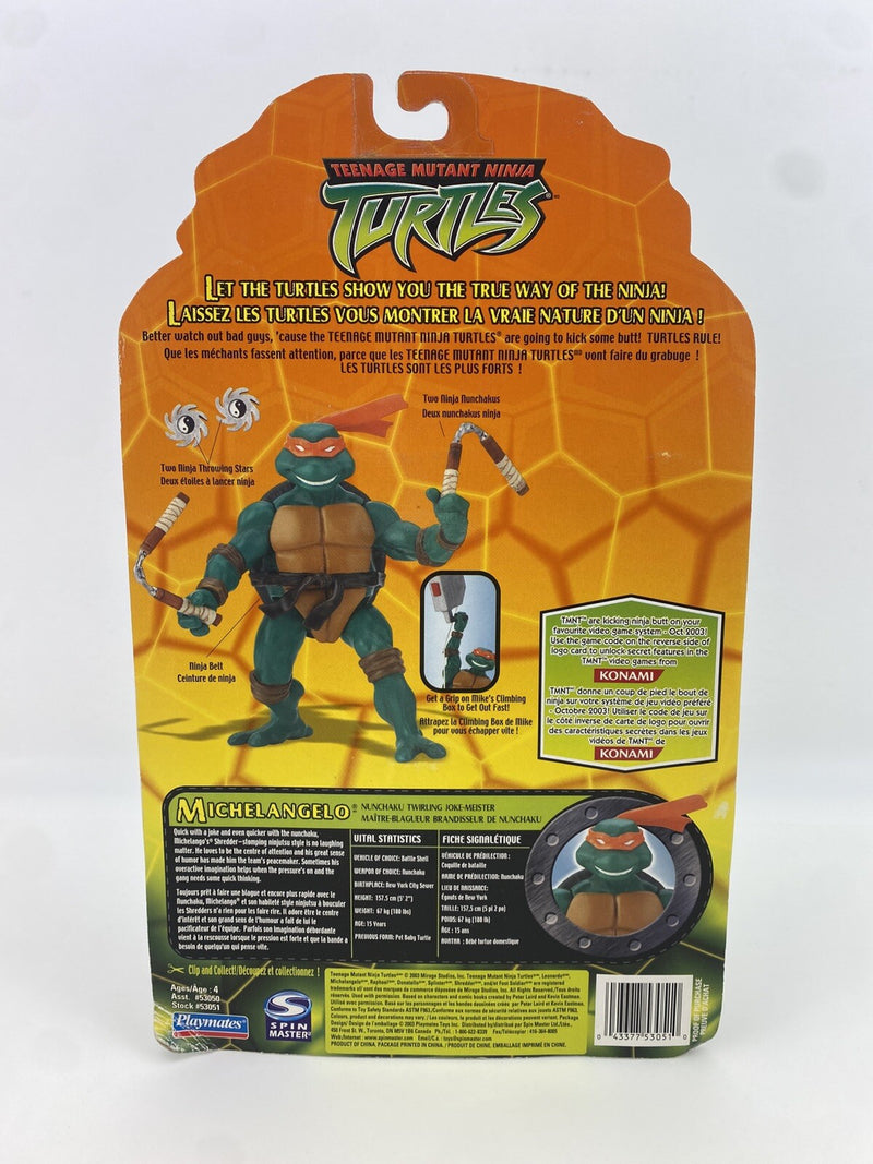 2003 Playmates Teenage Mutant Ninja Turtles Michelangelo Sealed NOT REISSUE