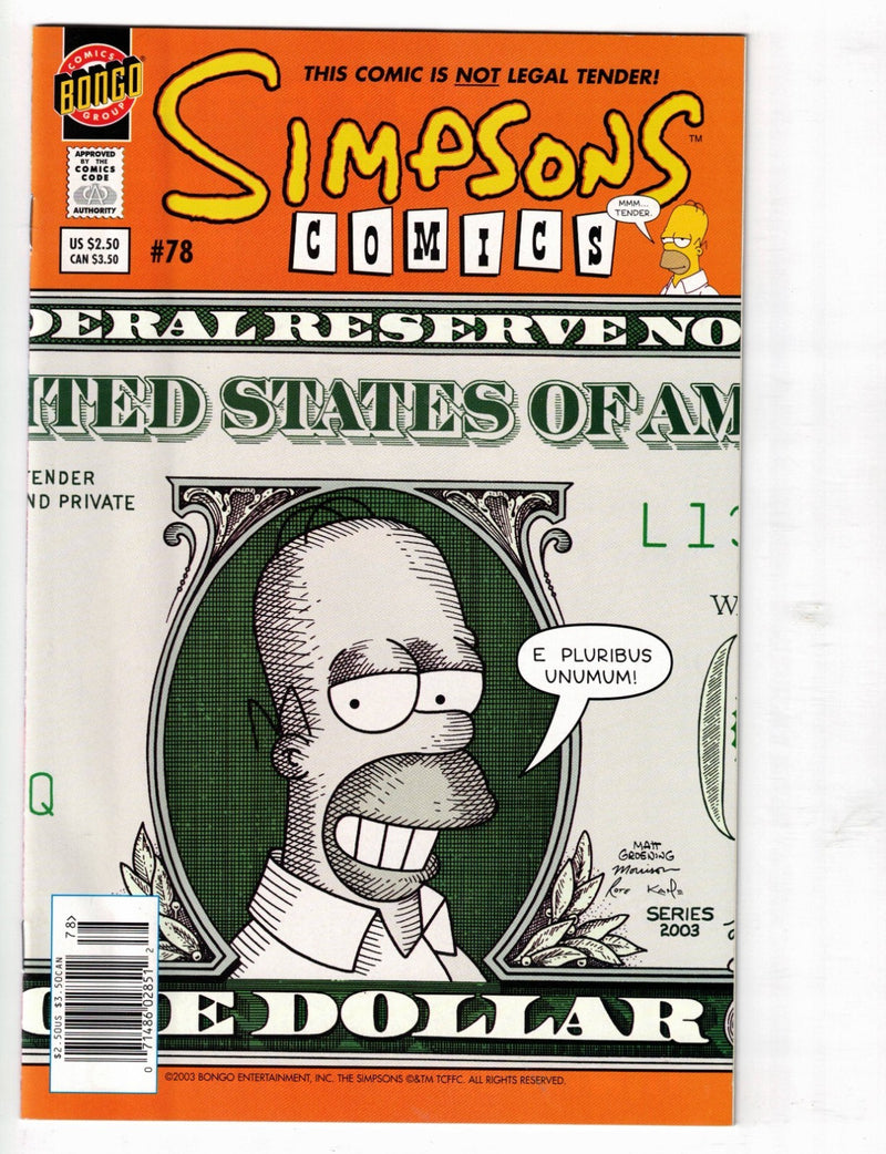 The Simpsons #79 2003 Newsstand Variant