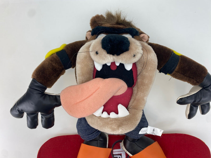 Play By Play Looney Tunes Taz Snowboarder Soft Toy Plush Space Jam 2000 Rare