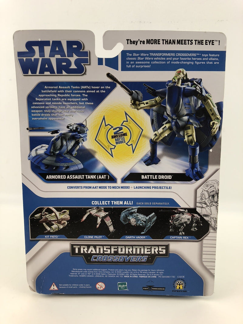Star Wars Transformers Crossover Battle Droid AAT 2008 Hasbro