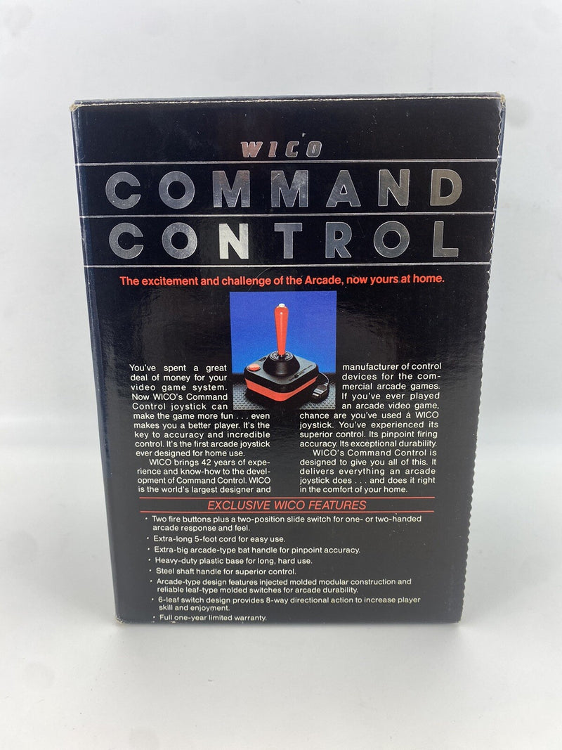 Vintage WICO Command Control Joystick Controller Atari 2600 Commodore 64 Box