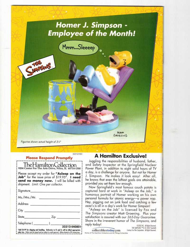 The Simpsons #72 2002 Newsstand Variant