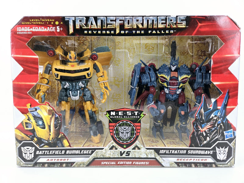 Transformers ROTF Battlefield Bumblebee & Infiltration Soundwave - Deluxe - NEST