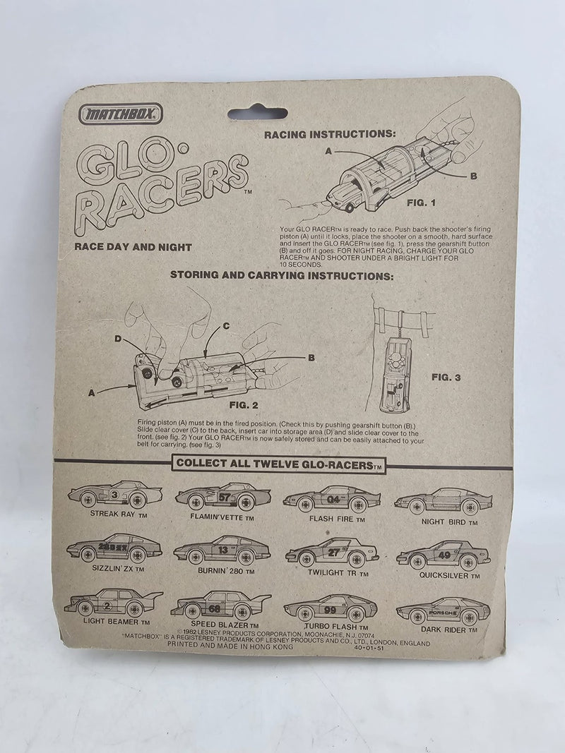 Matchbox GLO RACERS Flamin’ Vette #57 1982 Sealed Glow In Dark – READ