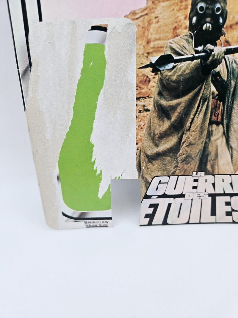 STAR WARS GDE SAND PEOPLE TUSKEN RAIDER KENNER CANADA CANADIAN 1977 12 BACK CARD