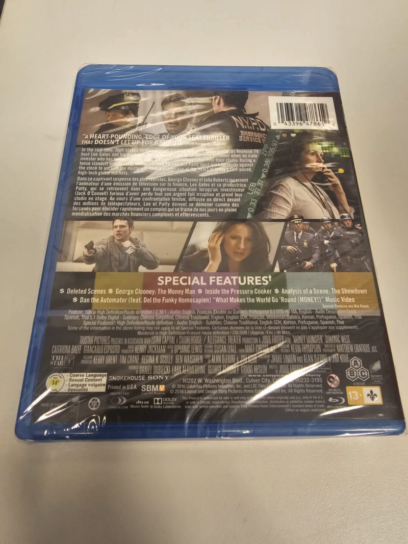 Money Monster (Blu-ray Disc, 2016, Canadian Bilingual) Sealed