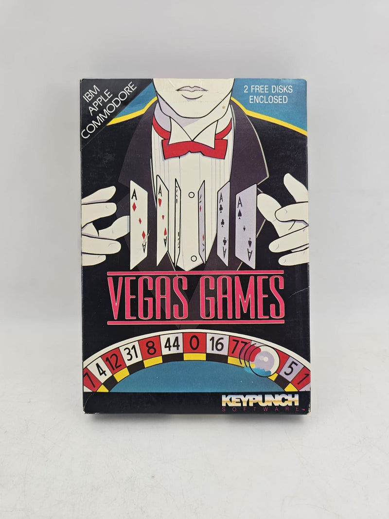 Vtg Vegas Games IBM/Apple/Commodore 3 1/2" Disk Keypunch Software