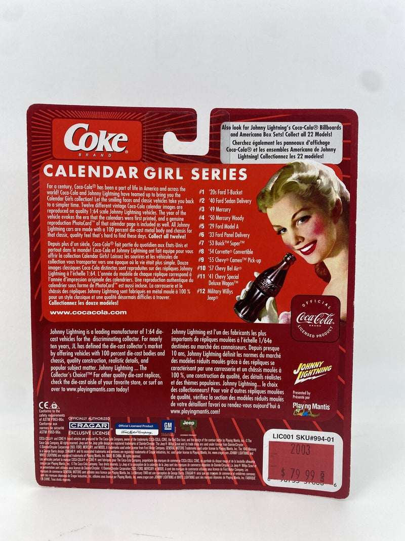 Johnny Lightning White Lightning Coca Cola Calendar Girl 1929 Ford Model A