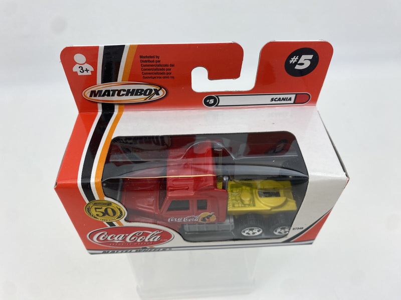 Matchbox Coca Cola Coke Scania Semi Truck #5 Mattel Wheels New in Box