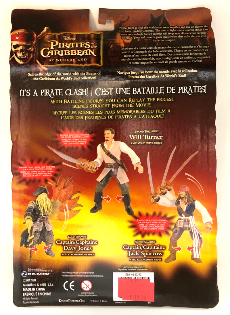Cpt. Jack Sparrow At World's End Pirates of the Caribbean 7" Figure 2007 Zizzle