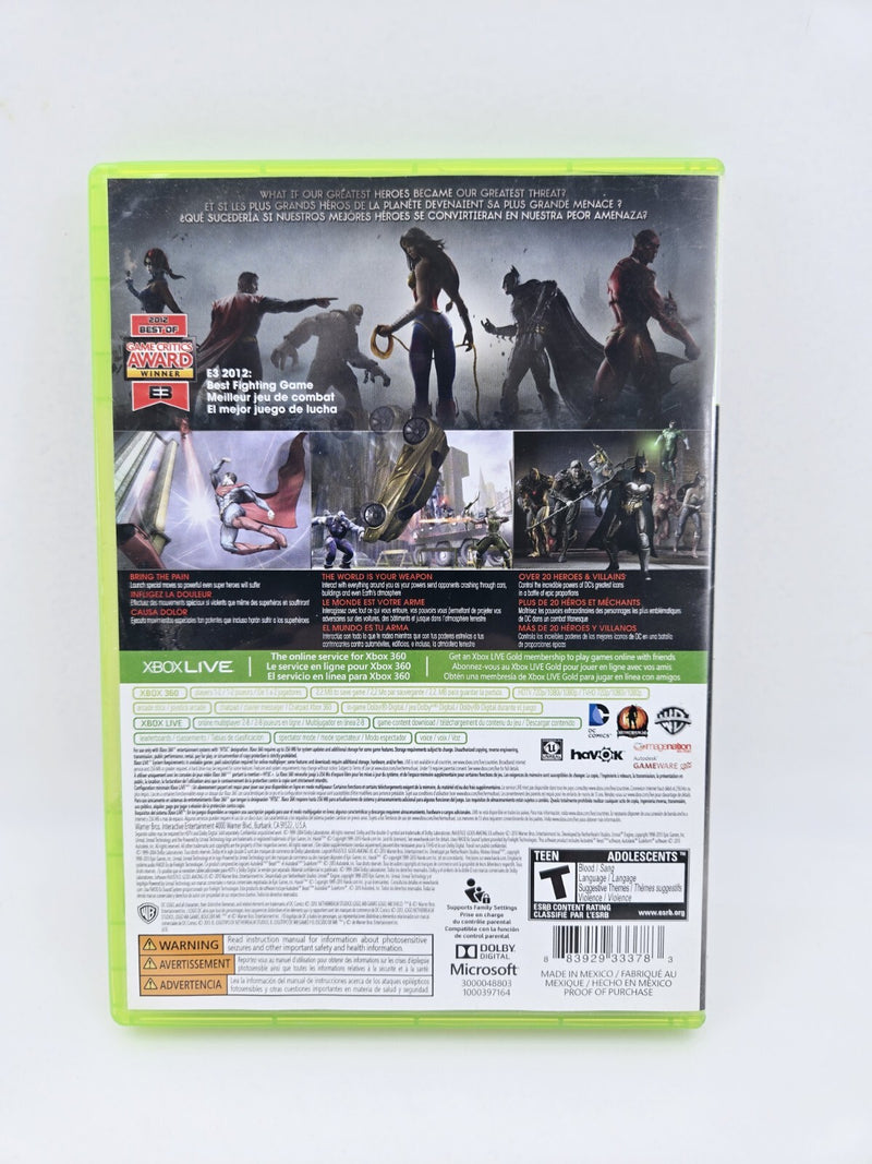 Xbox 360 Cib Complete In Box Tested And Working Injustice God's Among Us