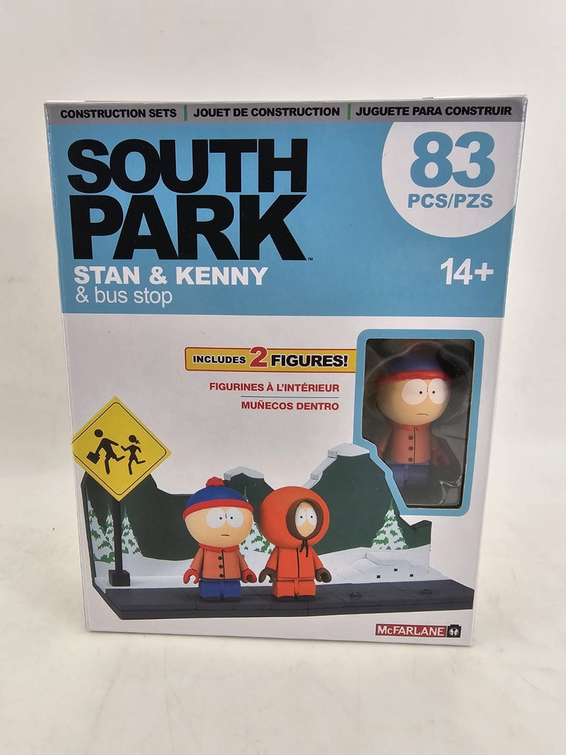 2017 McFarlane South Park Stan & Kenny The Bus Stop 83pcs Construction Set