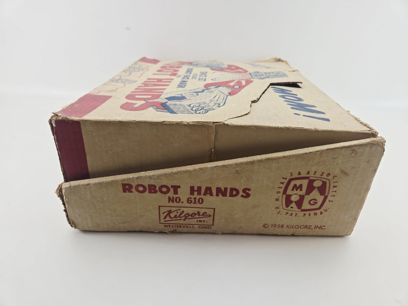 Vintage 1958 Kilgore Toys Robot Hands & Mask Space Set w/Display Box! Very Rare!
