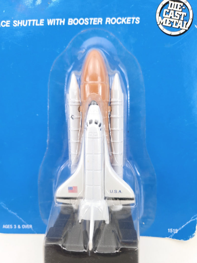Vintage 1990 ERTL Air & Space Shuttle With Booster Rockets Die-Cast Metal
