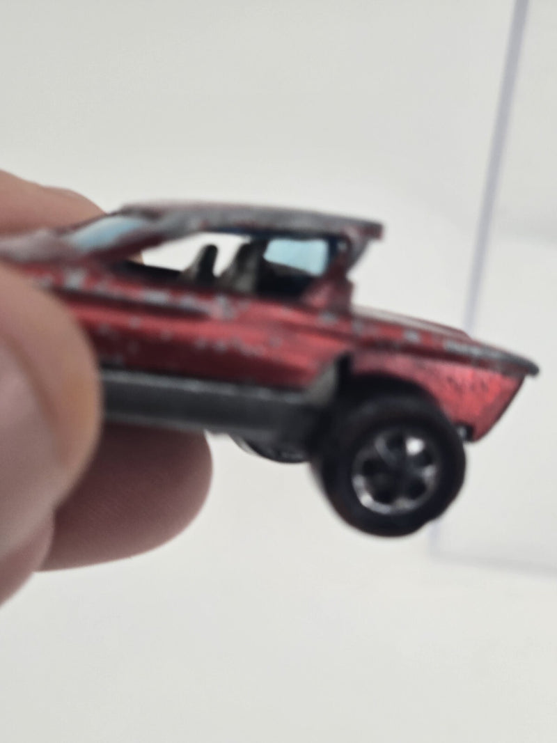 Hot Wheels Redline 1967 Python Early Red Hong Kong Light Interior Black Steering