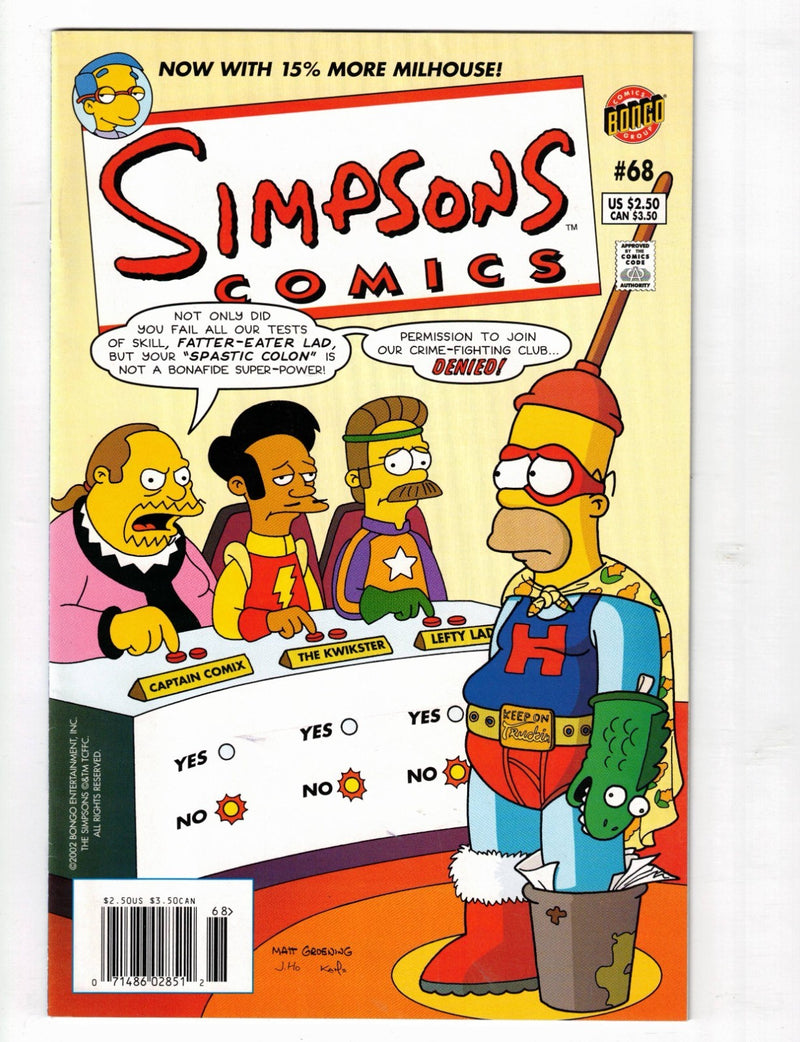 The Simpsons #68 2002 Newsstand Variant