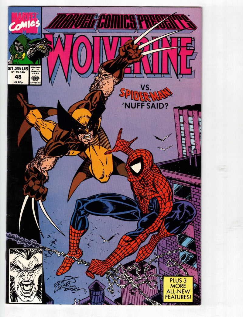 Marvel Comics Presents Wolverine vs. Spider-Man #48 1990 Direct Edition
