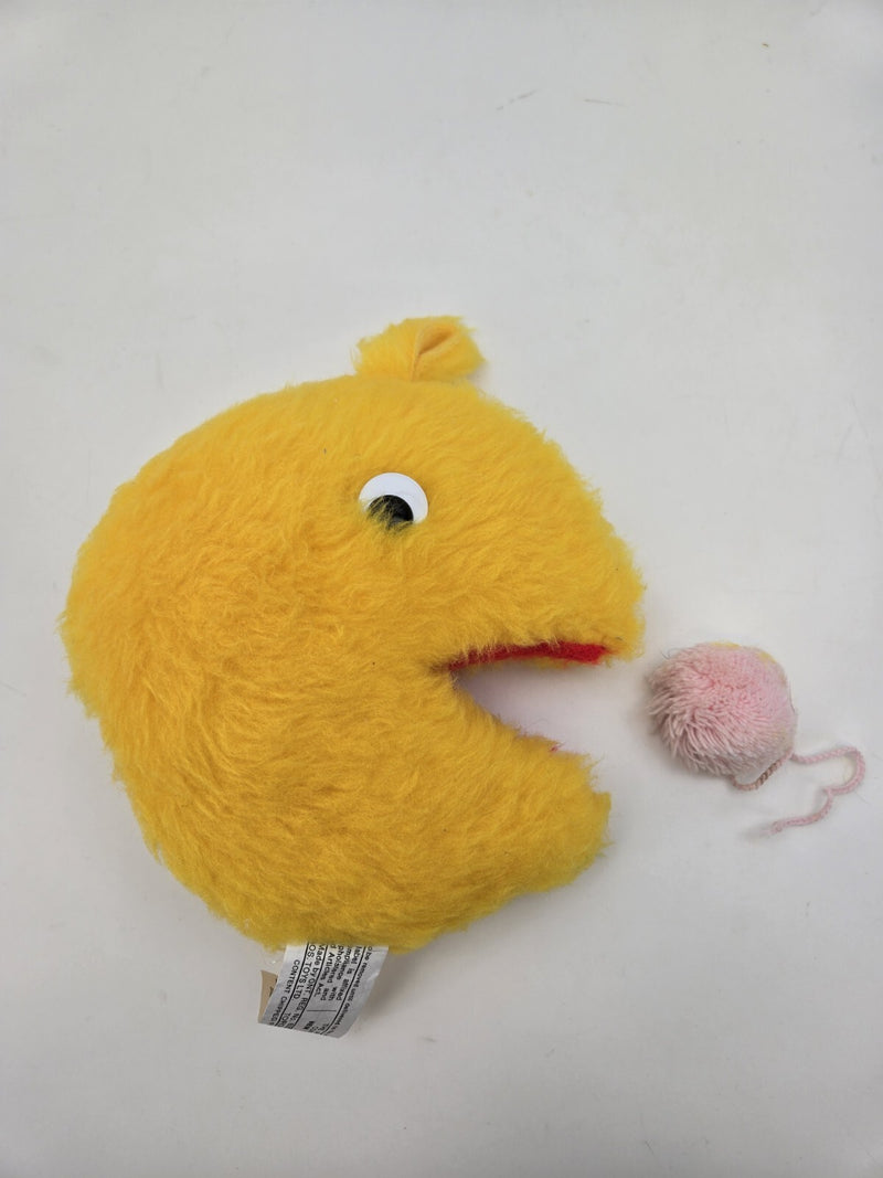 Rare 1980’s PAC-MAN Plush With Ghost Arcade Toy Vintage Carnival Prize CLEAN