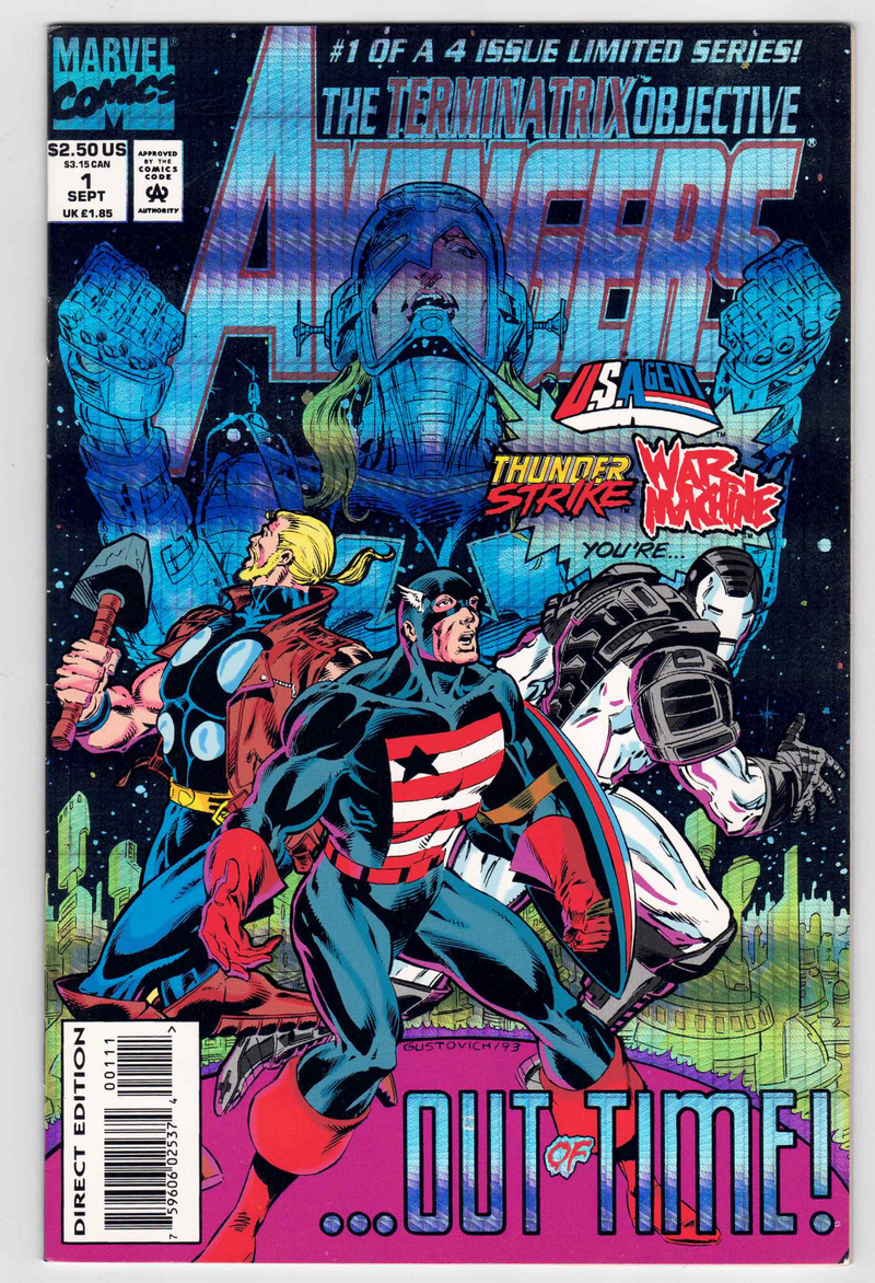 Avengers: The Terminatrix Objective #1 Holo-Foil Cover 1993 Marvel Comics