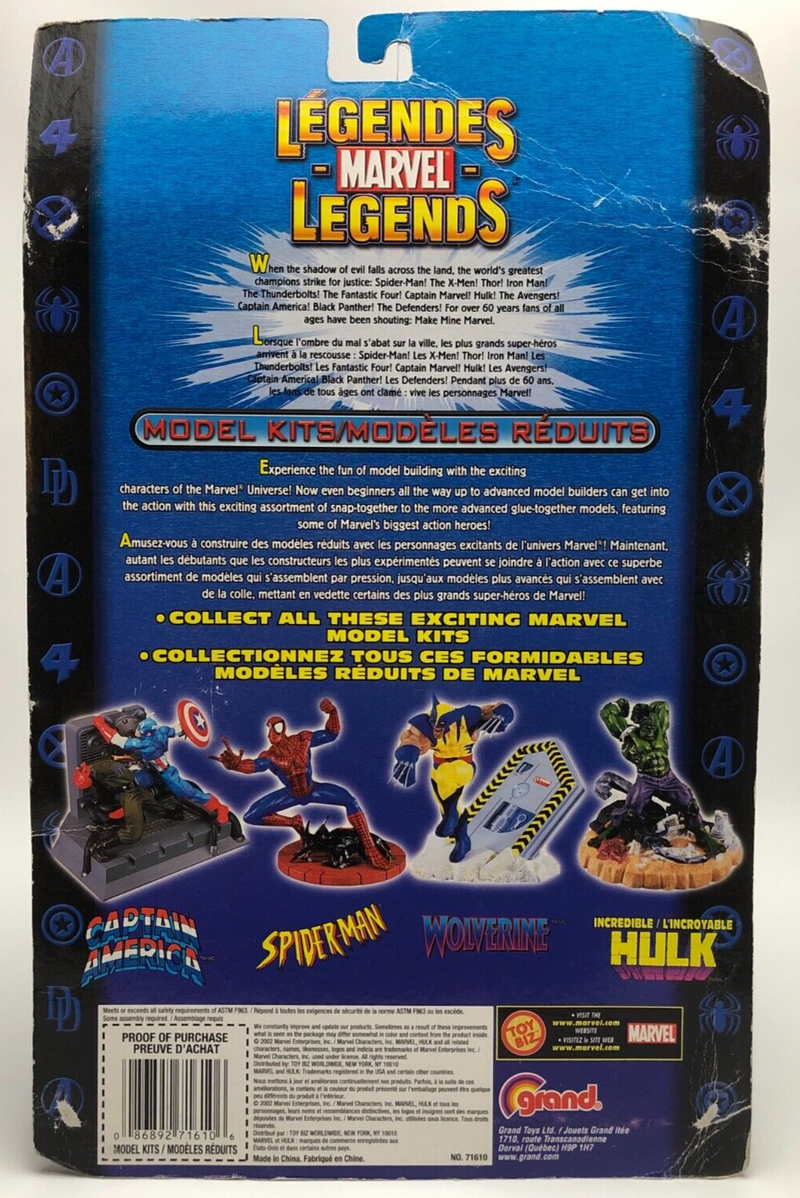 Spider-Man Model Kit Marvel Legends 2002 Sealed