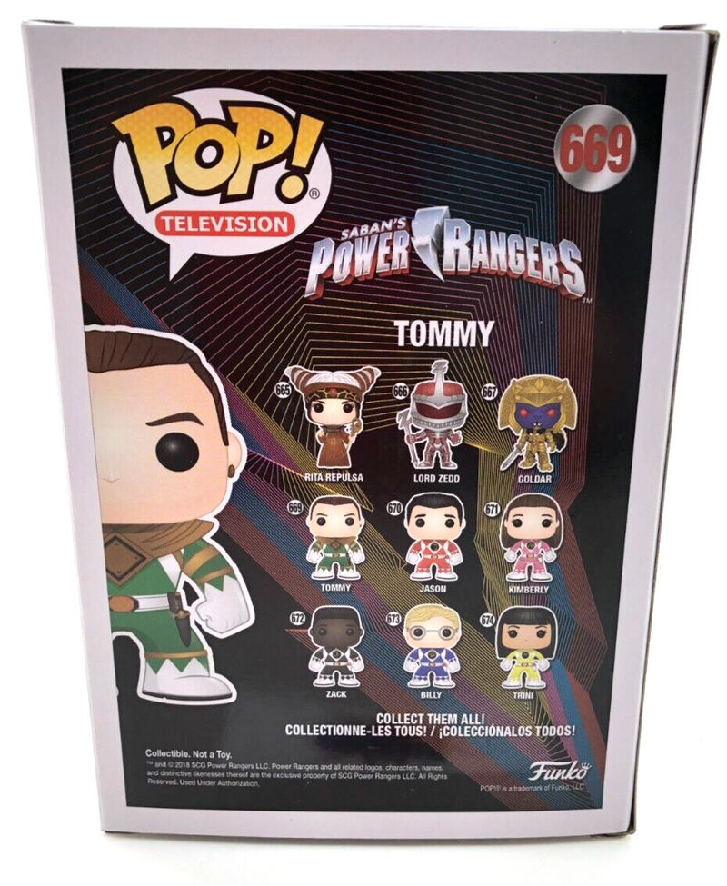 Tommy Green Ranger without Helmet Galactic Toys Exclusive Funko Pop 669