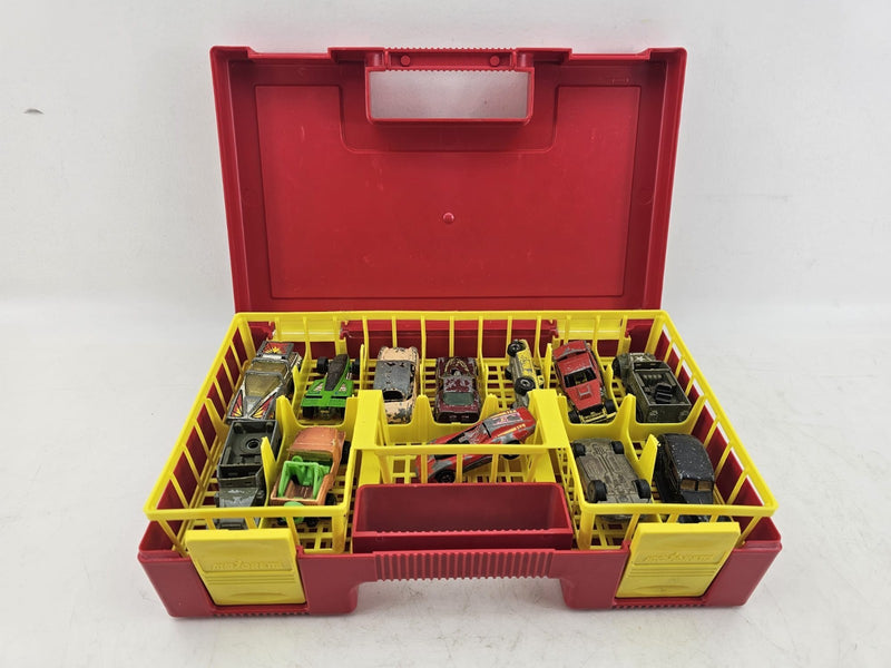 Vintage 1/64 Majorette CARRY CASE Box  With 24 Majorette & Novacar cars 1/60