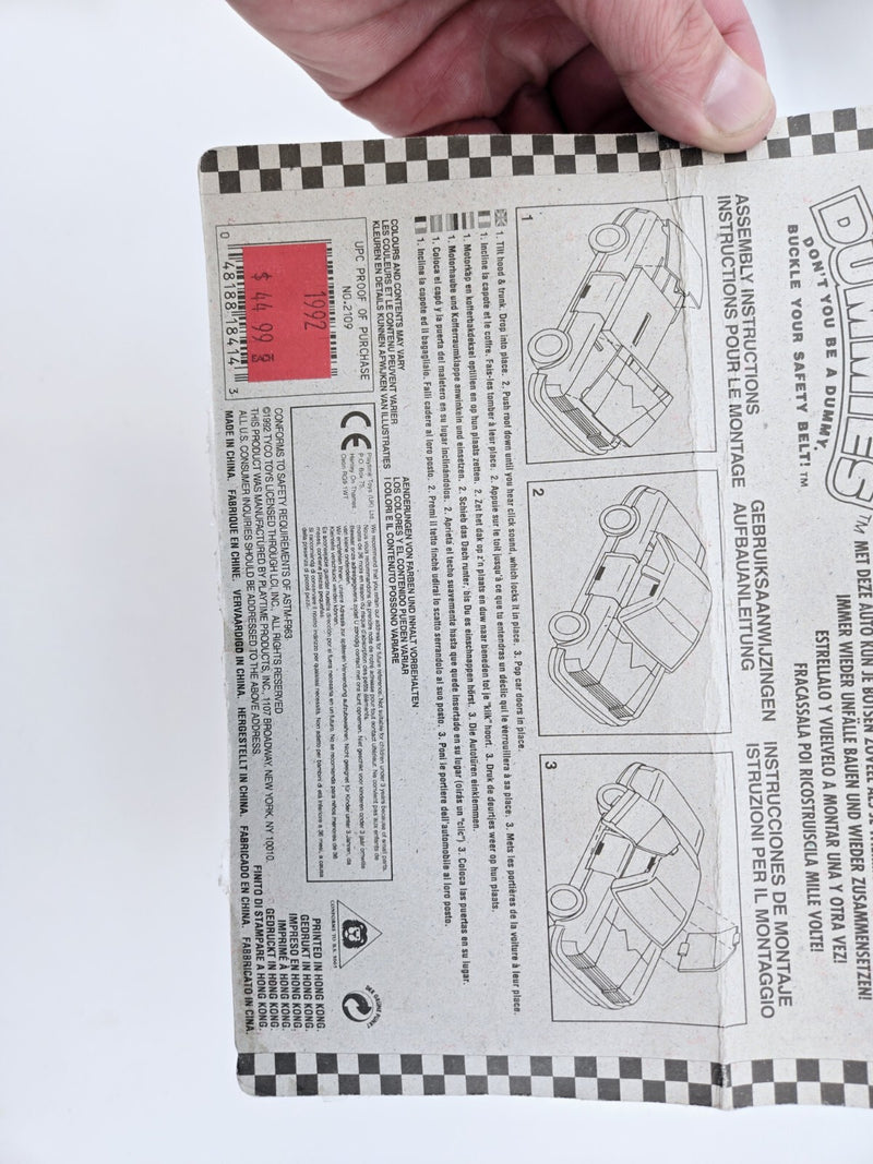 Tyco Incredible Crash Dummies Crash-A-Part Red Car 1992 No.2109 Vintage New RARE
