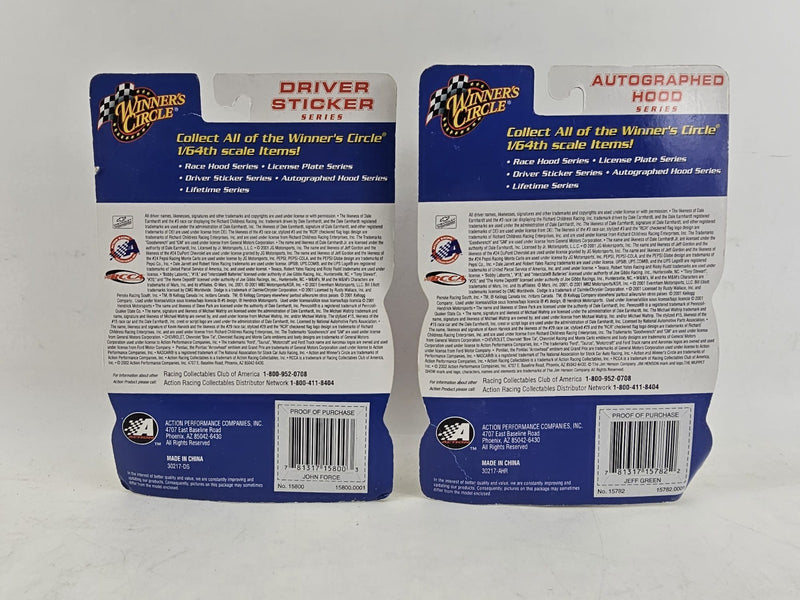 Winner's Circle Nascar 2 pack - Jeff Green Scooby Doo & John Force Castrol GTX