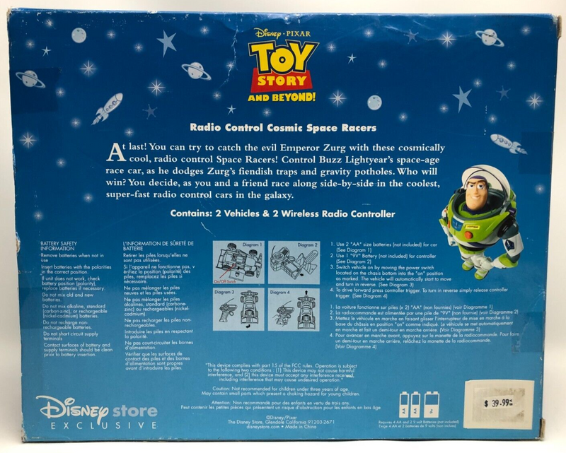 Toy Story Radio Control Cosmic Space Racers Disney Store Exclusive