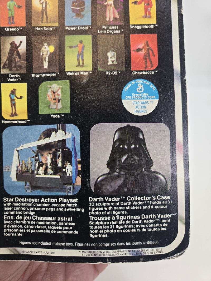 Star Wars ESB Yoda MOC 32 Back 1980 CANADIAN GDE empire Strikes Back Kenner