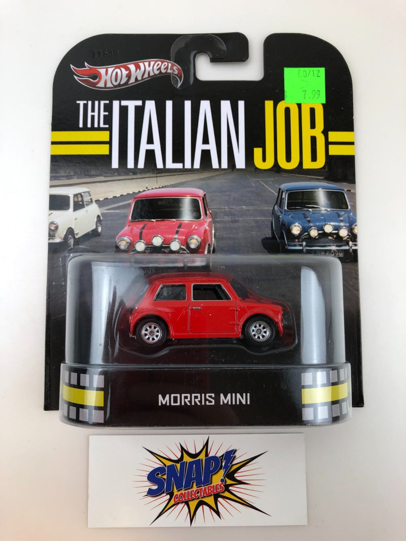 Red Morris Mini The Italian Job 2013 Hot Wheels Collector Retro Collection
