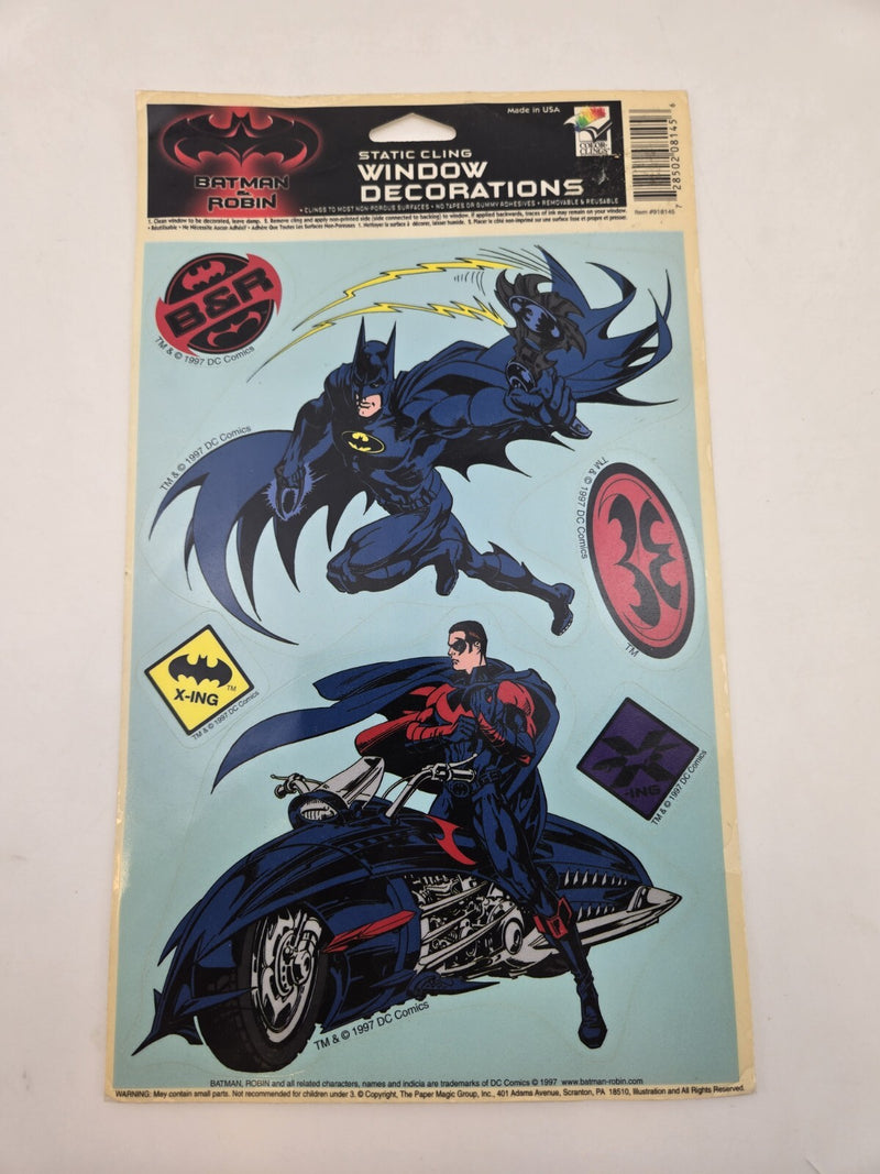 Batman And Robin 1997 Movie window decorations DC Color Clings Clooney