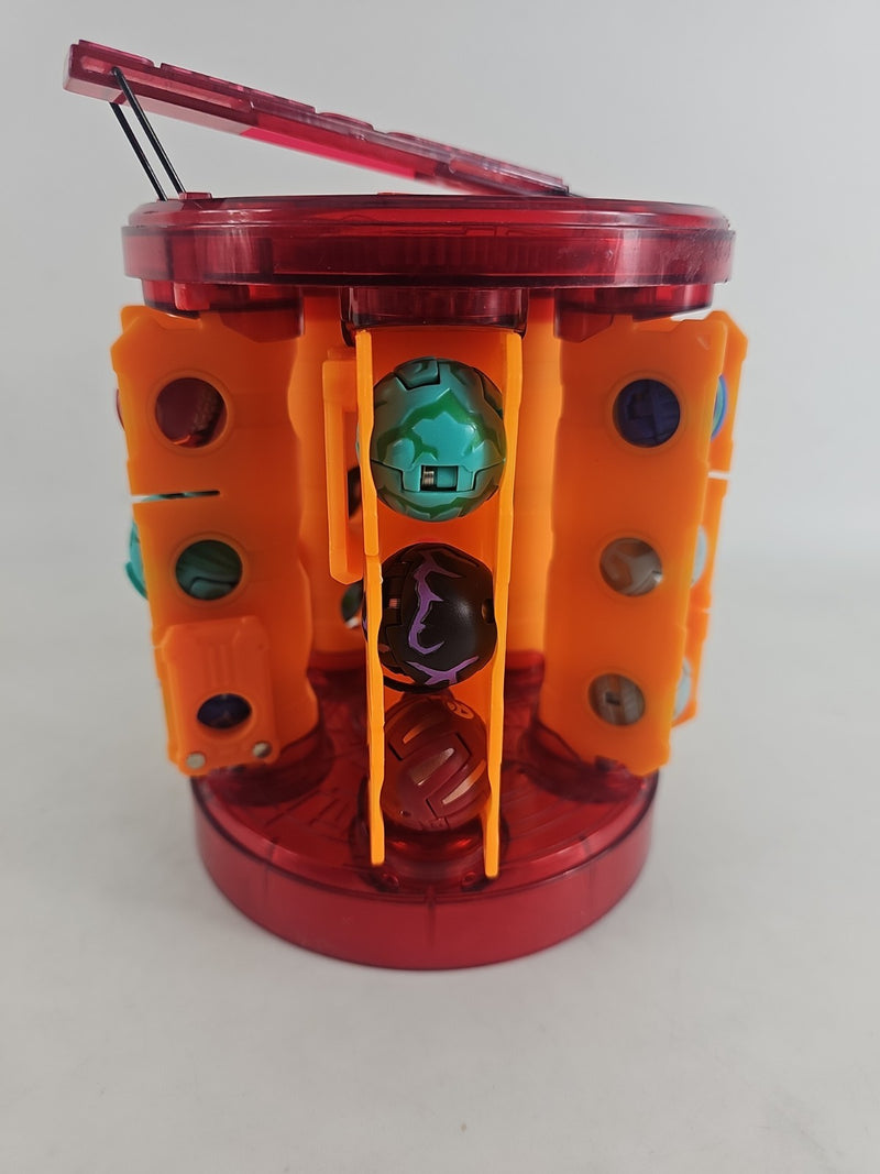 Bakugan Bakurack Spinning Carrying With 5 Orange Clips And 15 Bakugan