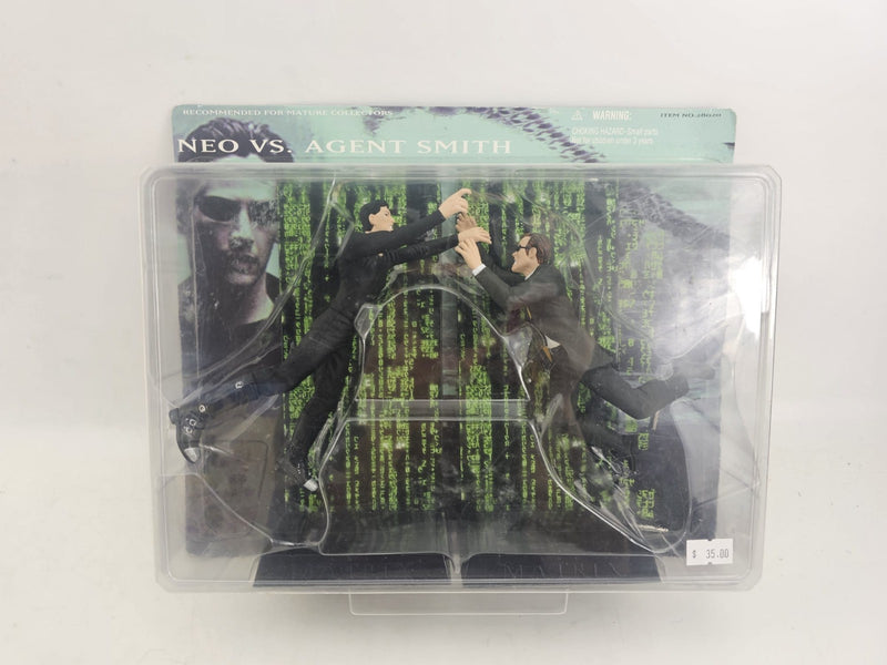 Matrix Neo Vs Agent Smith WB TOYS 2000 N2 Action Figure Set Vintage NIB Rare