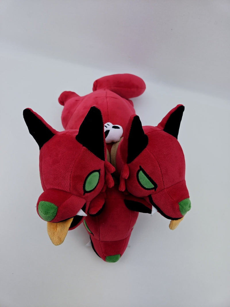 Hades Cerberus Plush Figure 3 Headed Dog Hound of Hell 12” Soft Plushie-Unsealed
