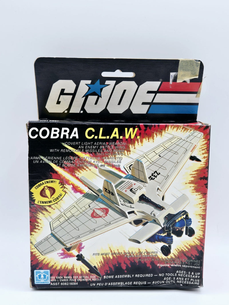 1984 GI Joe Cobra C.L.A.W. CLAW ARAH 100% COMPLETE w CANADIAN BOX NO FLAP CREASE