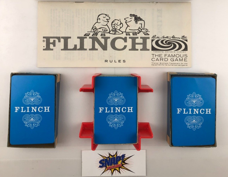 Vintage Flinch The Famous Card Game 1963 Parker Brothers Open Complete See Photo