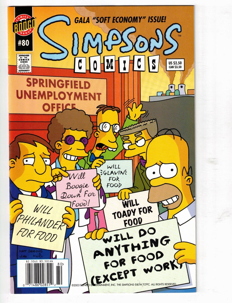 The Simpsons #80 2003 Newsstand Variant