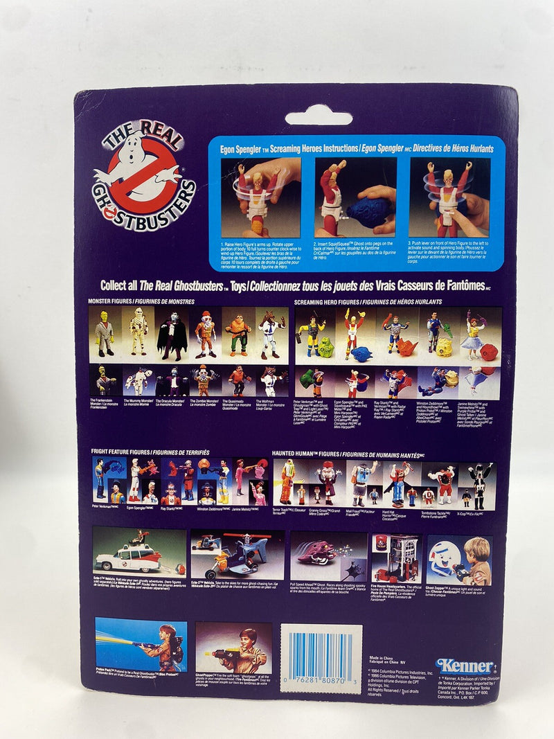 1986 Real Ghostbusters Screaming Heroes Egon Spengler Squidsqueal Canadian Card