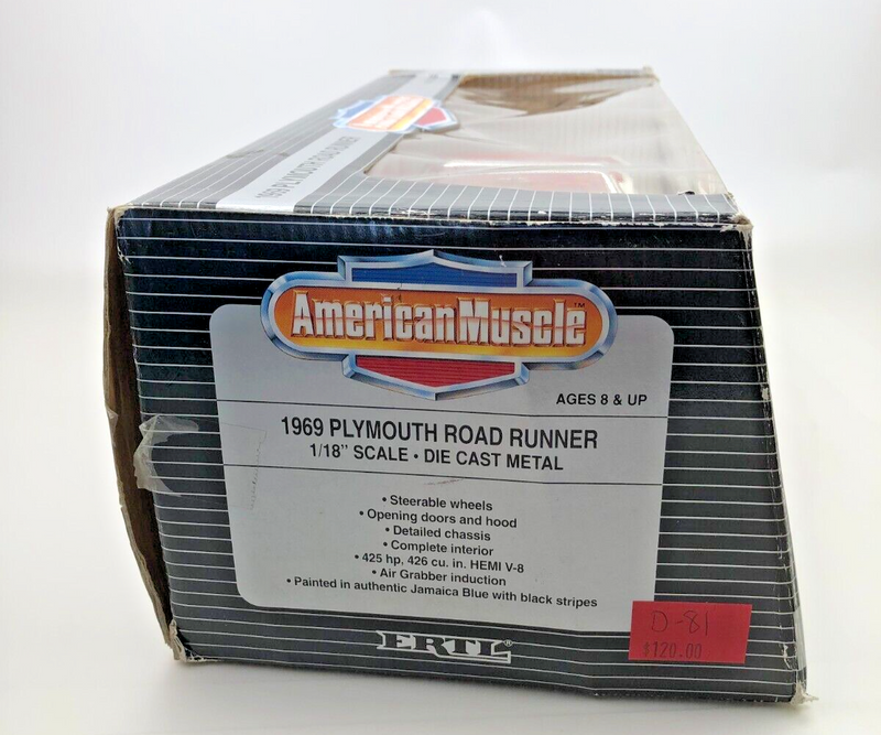1969 Plymouth Road Runner - American Muscle  - 1993 Ertl  (Open/Damaged Box)