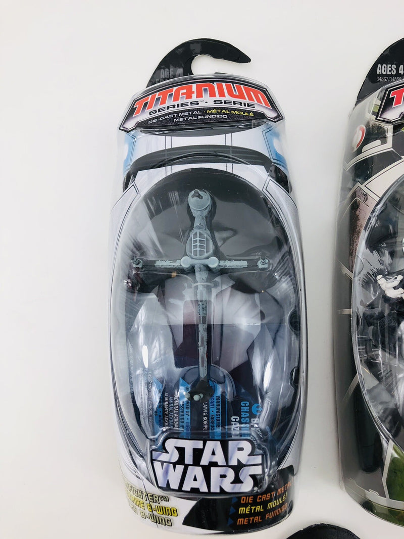 Star Wars Titanium Series Lot A Wing ATAT ATAP B WING TRADE FEDERATION AAT