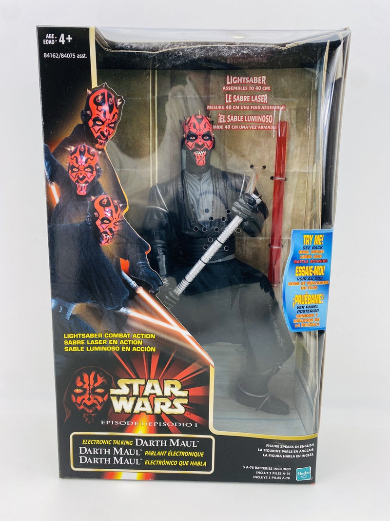 Darth Maul 1999 Electronic 12" STAR WARS Action Figure Talking CASE FRESH