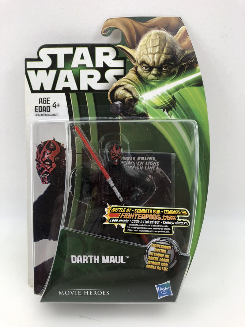 Darth Maul MH07 Movie Heroes STAR WARS Clone Wars YODA Green Card D1 Hasbro 2012