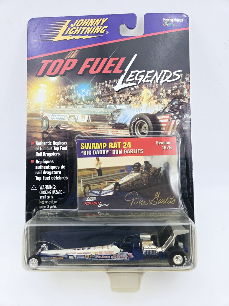 Johnny Lightning Top Fuel Legends Swamp Rat 24 Don Garlits WHITE LIGHTNING