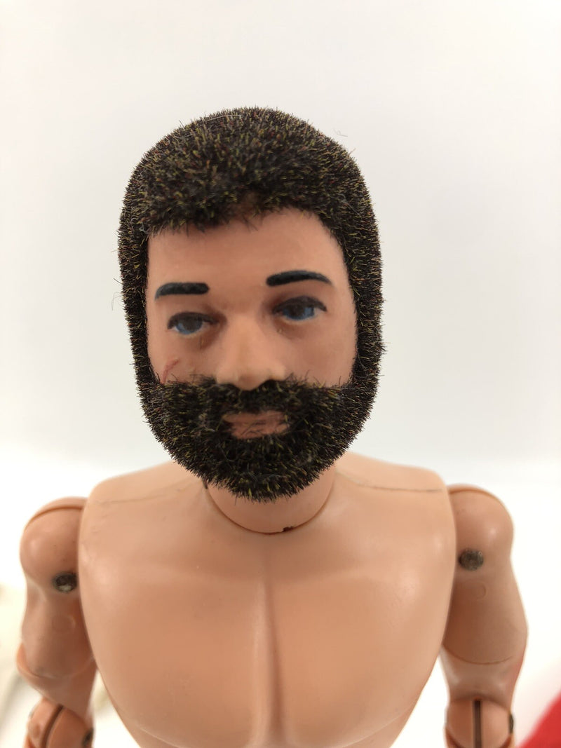 GI JOE Adventurer Flocked Brown Hair Adventure Team Hasbro Kung-fu Grip 1970s